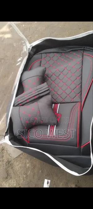 Red and Black Design Leather Car Seats Cover