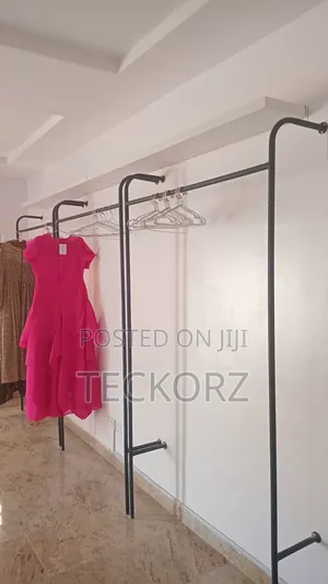 Black Wall Mounted Clothing Rack