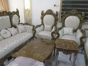 Grand Royal Sofa Set With Centre & Side Tables – Classic Luxury