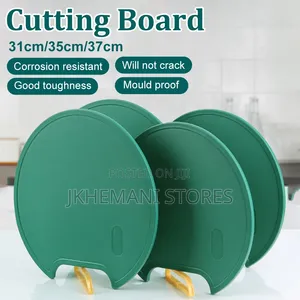 1pc Non Stick Round Green Kitchen Chopping Board