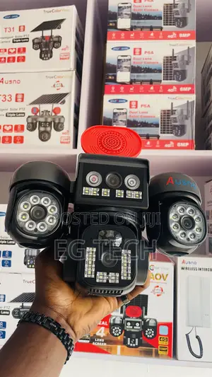 15mp 4 Lens CCTV Camera With Double Solar Panel