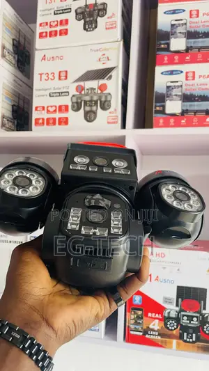 15mp 4 Lens CCTV Camera With Double Solar Panel
