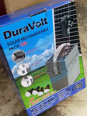 AFFORDABLE DuraVolt 12V Solar Rechargeable Pack With LED Lights+USB