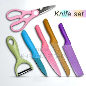 6pcs Multicolor Non Stick Kitchen Knife Set
