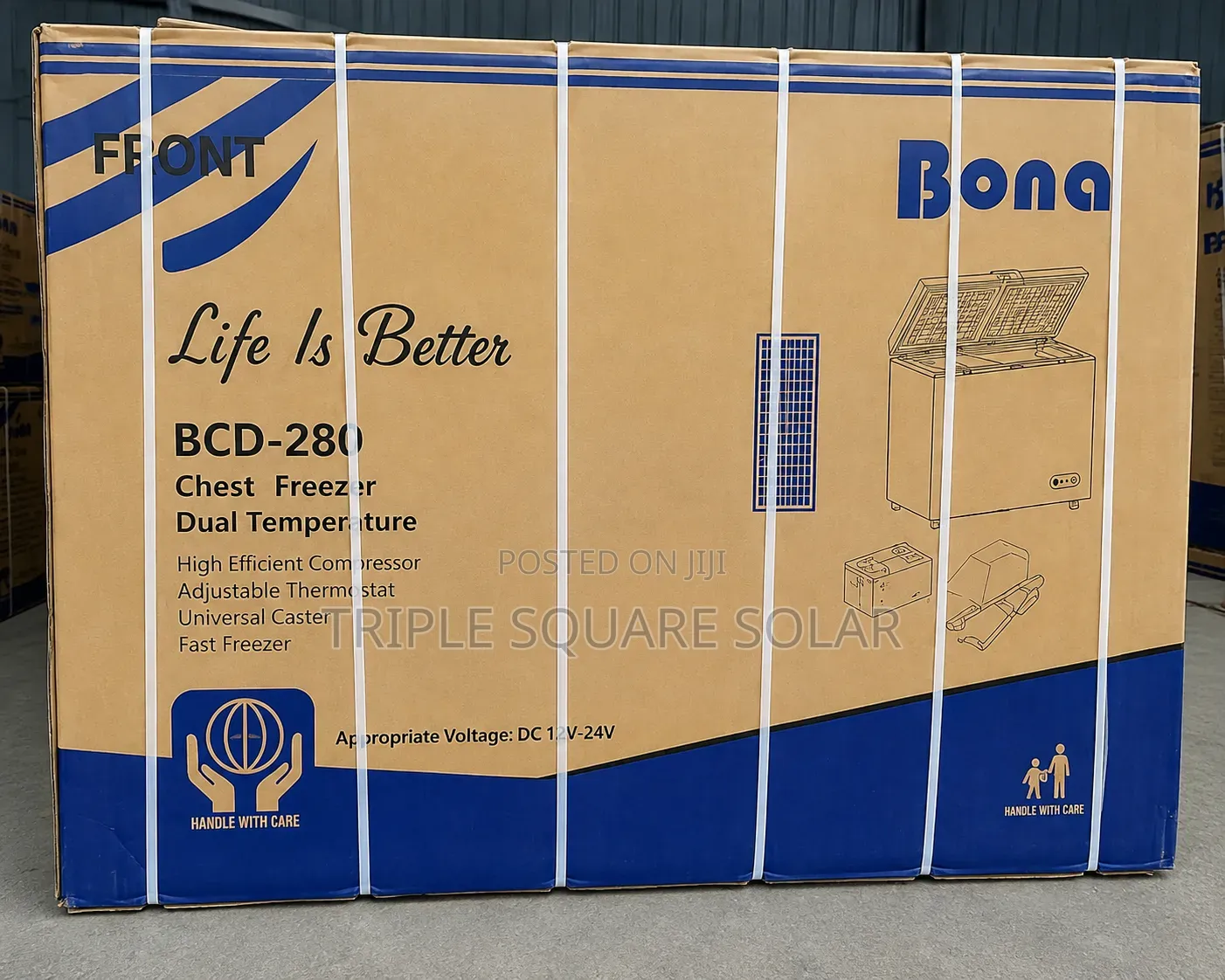 Bona 280L DC Solar Chest Freezer 12v/24v