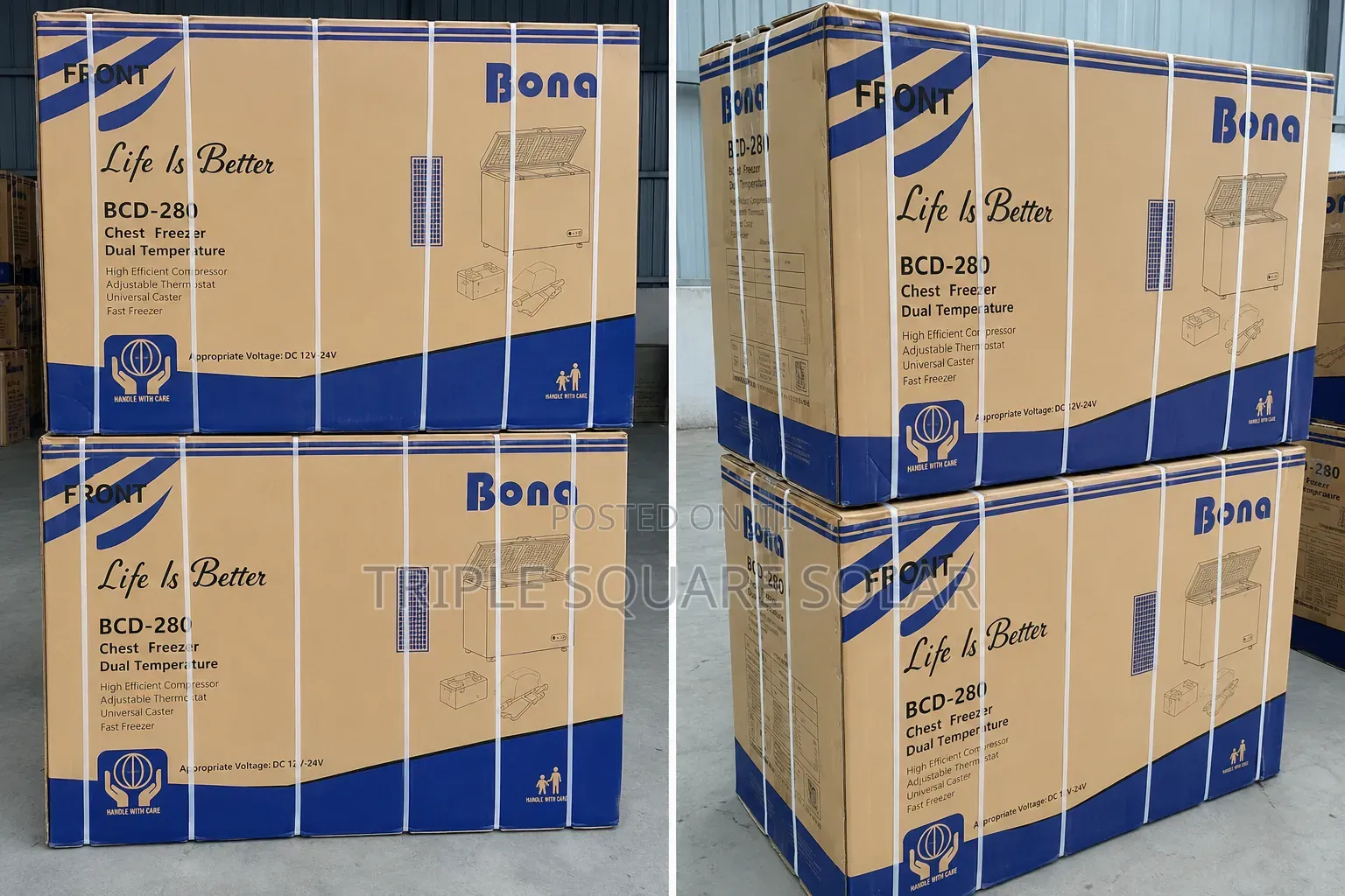 Bona 280L DC Solar Chest Freezer 12v/24v