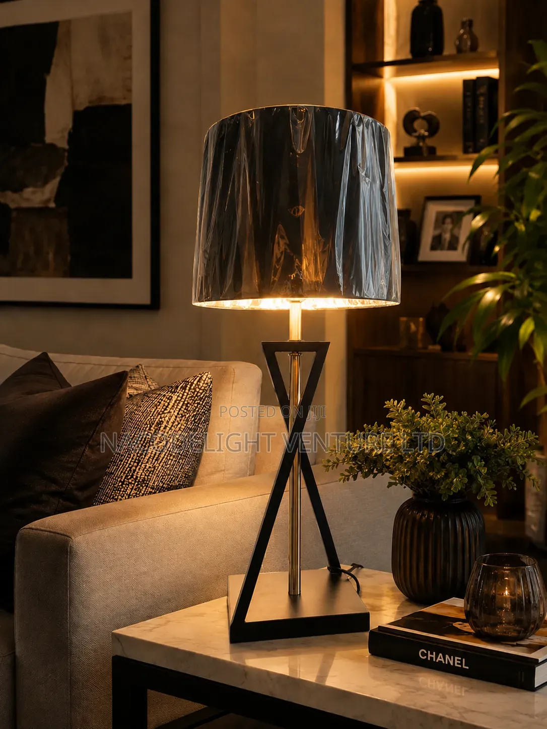 Bedroom Lamp Shining Black