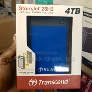 Transcend 4TB HDD External Hard Drive Store Jet 25H3 3.1
