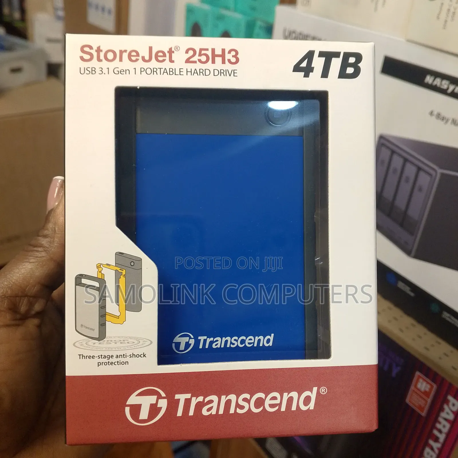 Transcend 4TB HDD External Hard Drive Store Jet 25H3 3.1