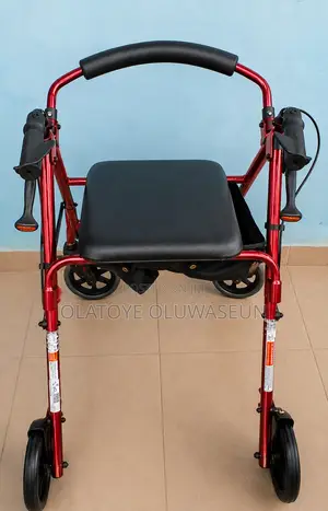 4-Wheel Rollator Walker With Seat Hand Brakes