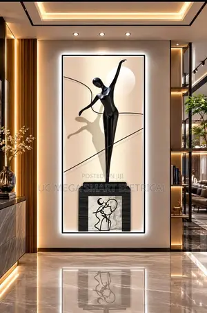 Modern Abstract Figure Decorative Led MuralLights, Corridor,Passageway