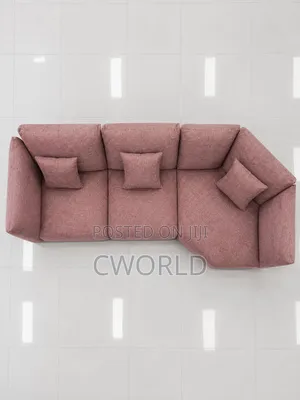 Dusty Rose Curved Modular Sectional - Imported