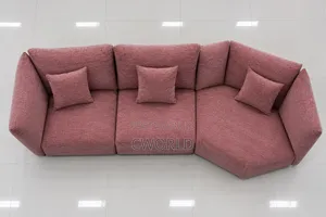 Dusty Rose Curved Modular Sectional - Imported