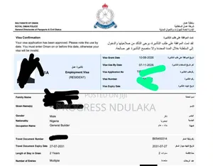 Oman 2 Years Freelance/Work Visa