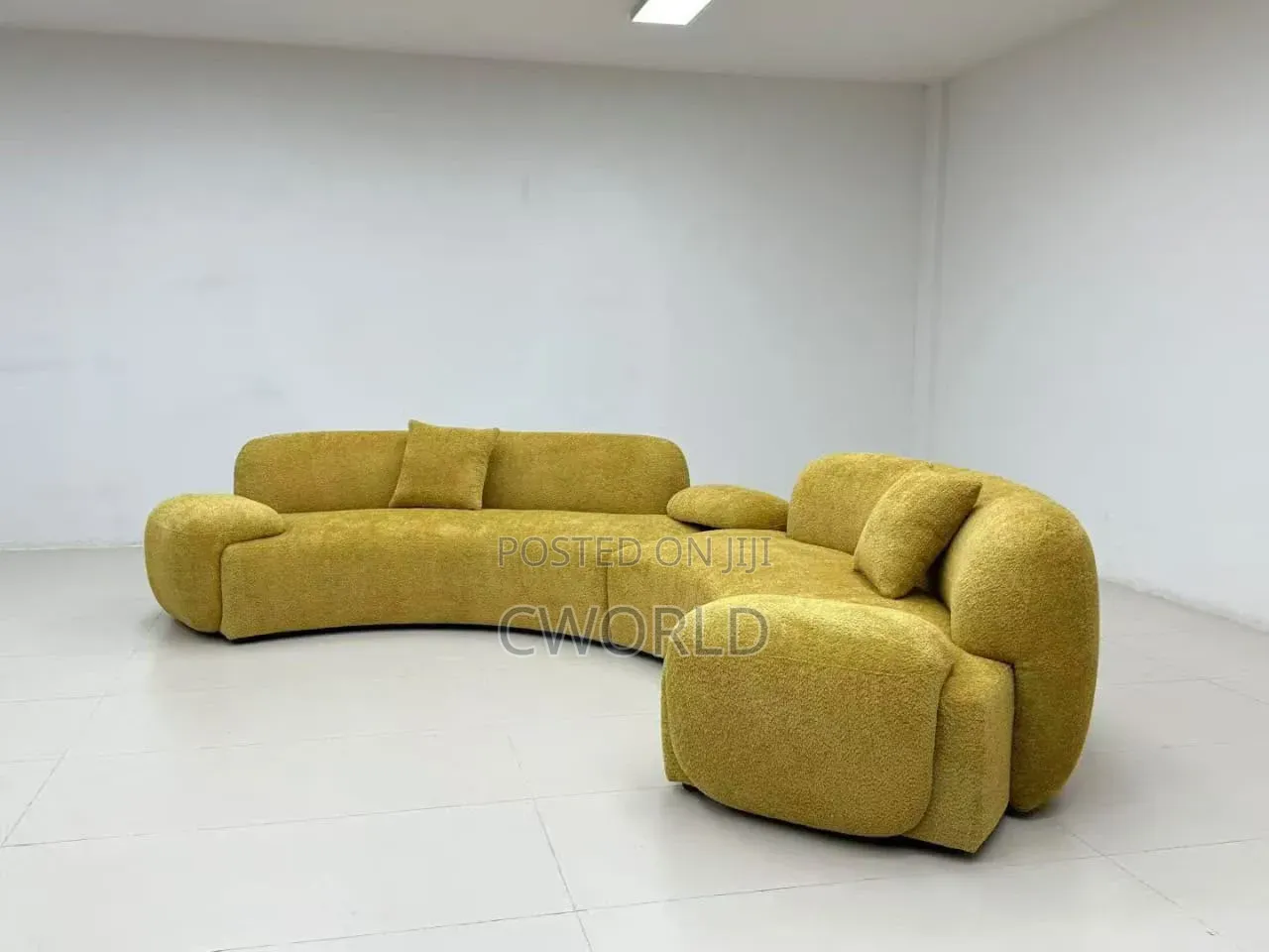 Curved Bouclé Sectional - Imported