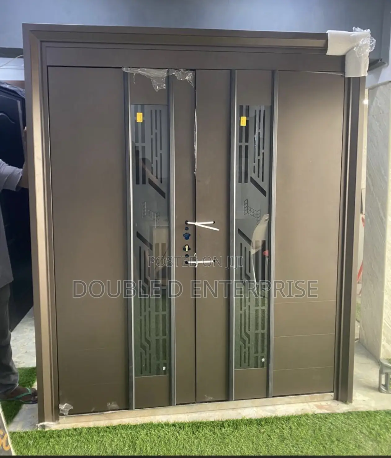 5ft Glass Security Steel Doors