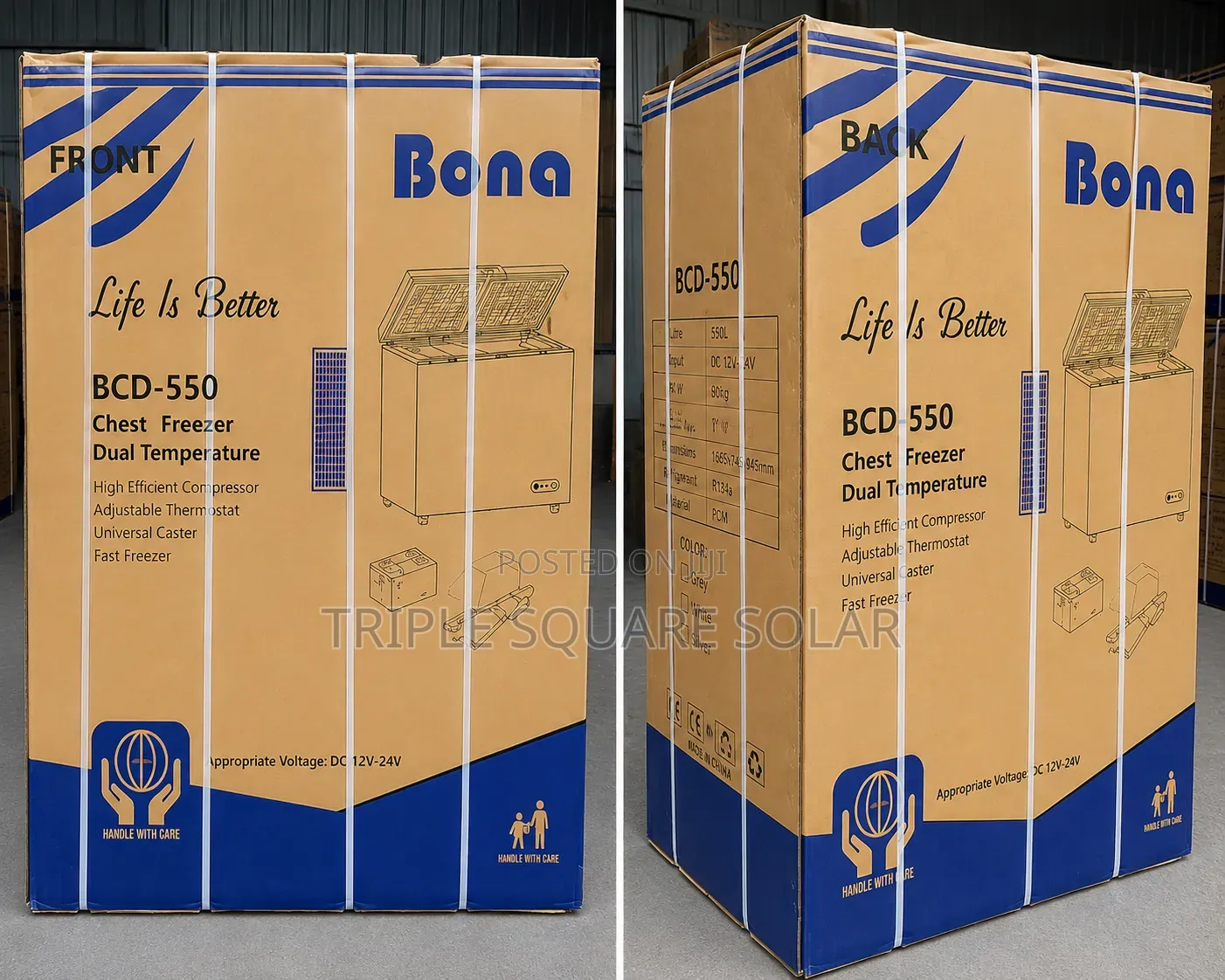 Bona 550L DC Solar Chest Freezer 12v/24v