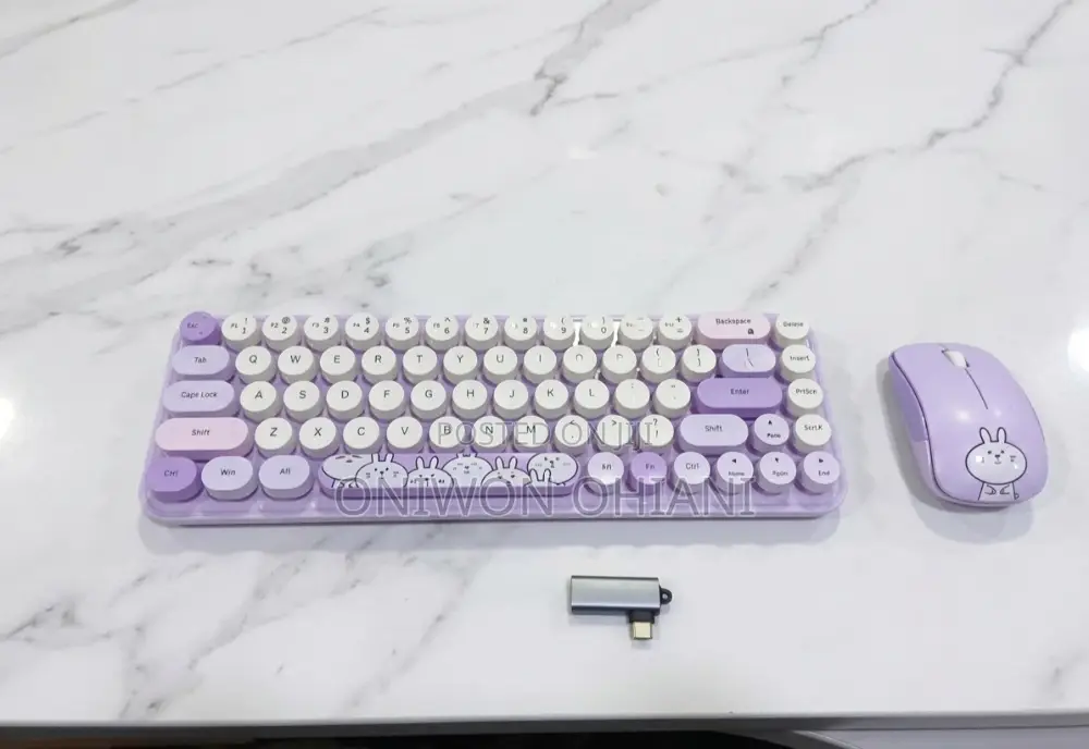 MOFII I6 PRO Wireless Keyboard Mouse Set – Pastel Purple