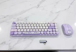 MOFII I6 PRO Wireless Keyboard Mouse Set – Pastel Purple