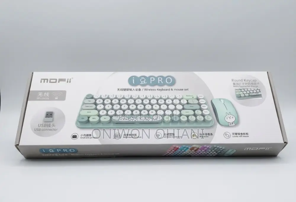 MOFII I6 PRO Wireless Keyboard Mouse Set – Pastel Purple