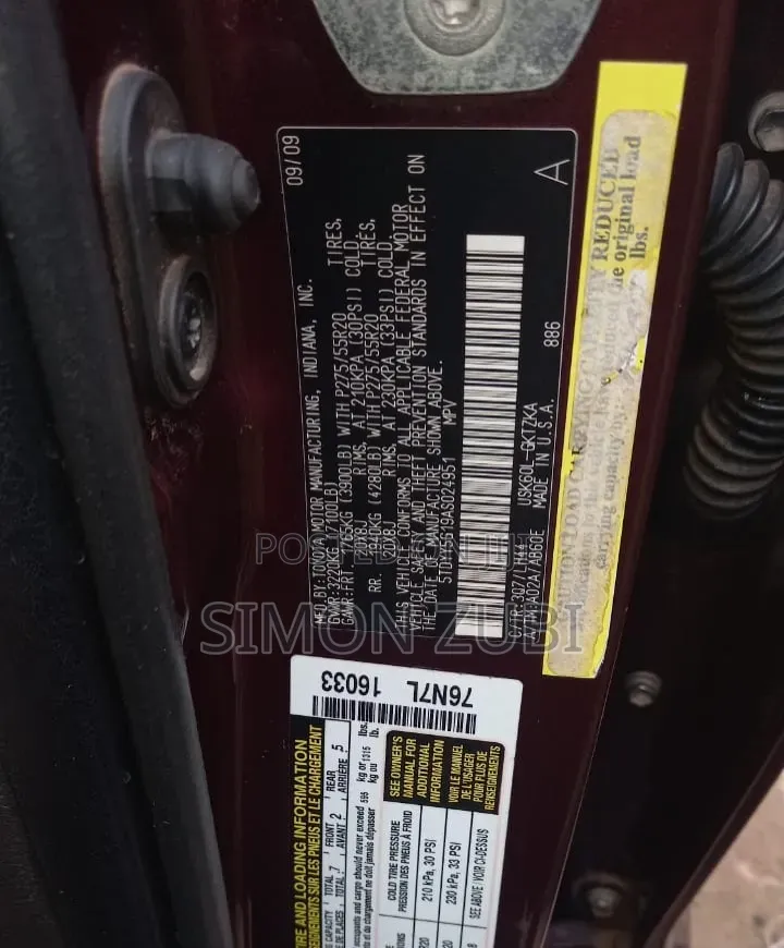Toyota Sequoia 2010 Red