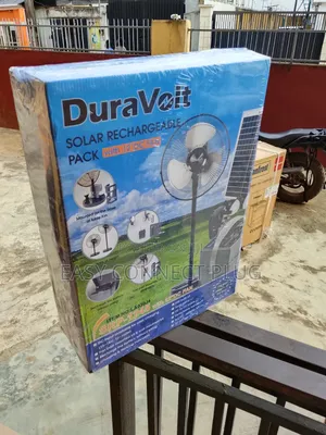 Duravolt Solar Pack,mounted on the Base of Fan Table.