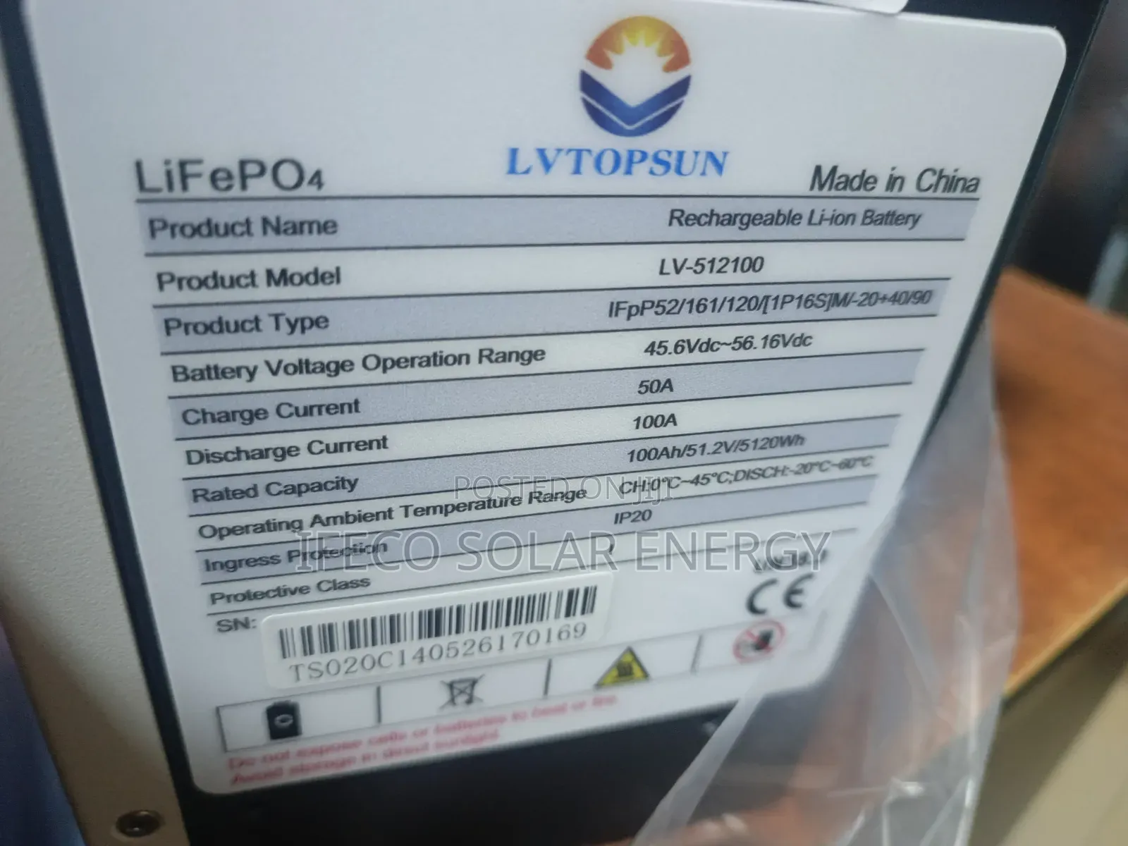 LVTOPSUN Lithium Ion Battery 5kwh 48V Stackable