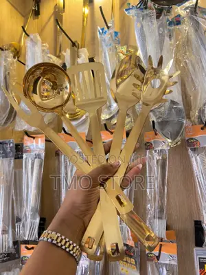 Gold Serving Spoons, Kitchen Utensils, Big Serving Spoon