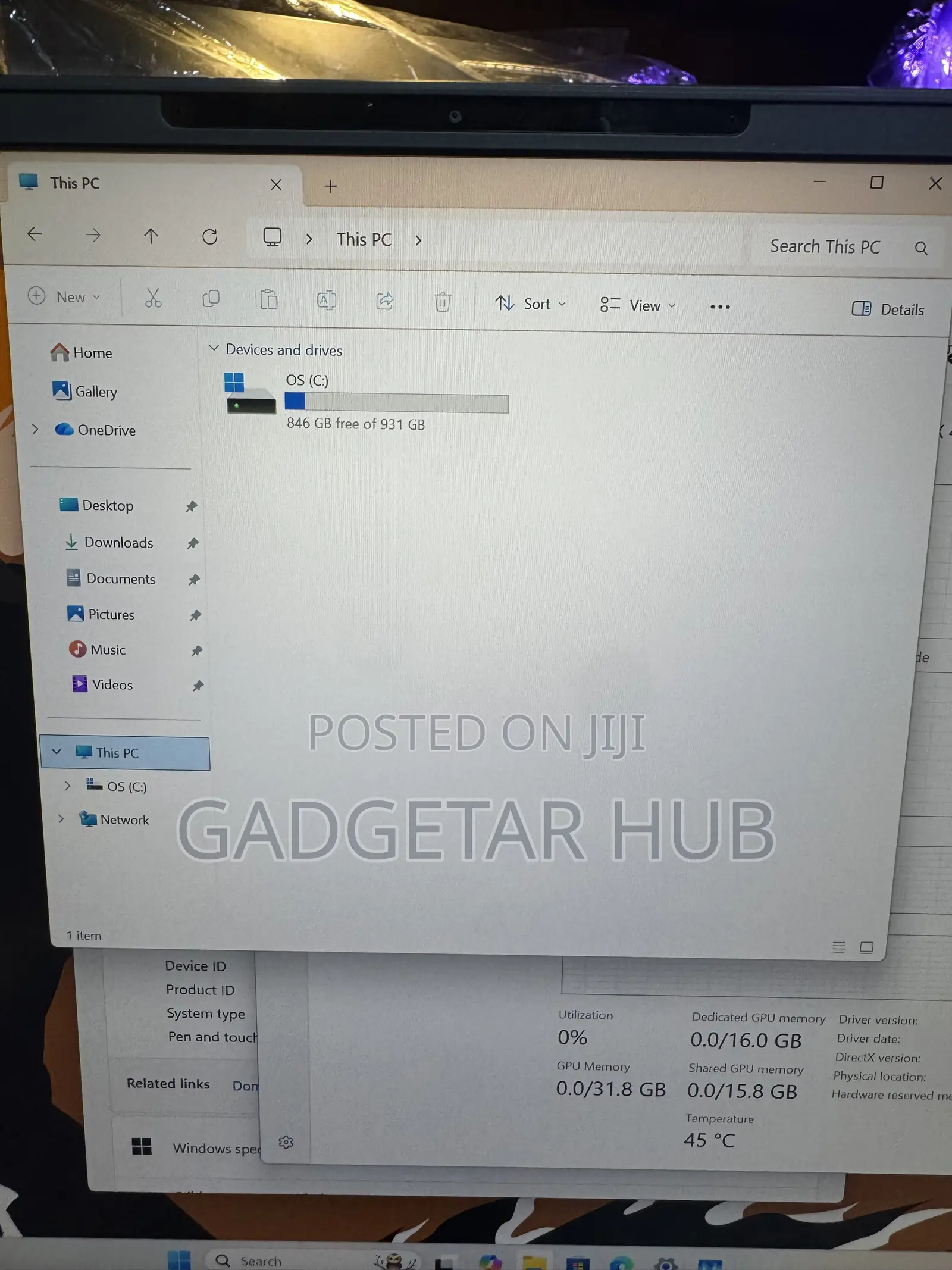 Laptop Dell 32GB Intel Core i9 SSD 1T