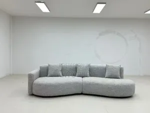 Curved Bouclé Sectional - Imported