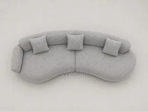 Curved Bouclé Sectional - Imported