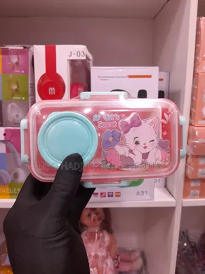 Kids Cute Cartoon Bento Lunch Box Cat's Secret 800ml Leakproof Tiffin