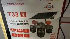 V380 3 Lens Solar Ai Camera 3-Auto-Rotae Full HD High Quality