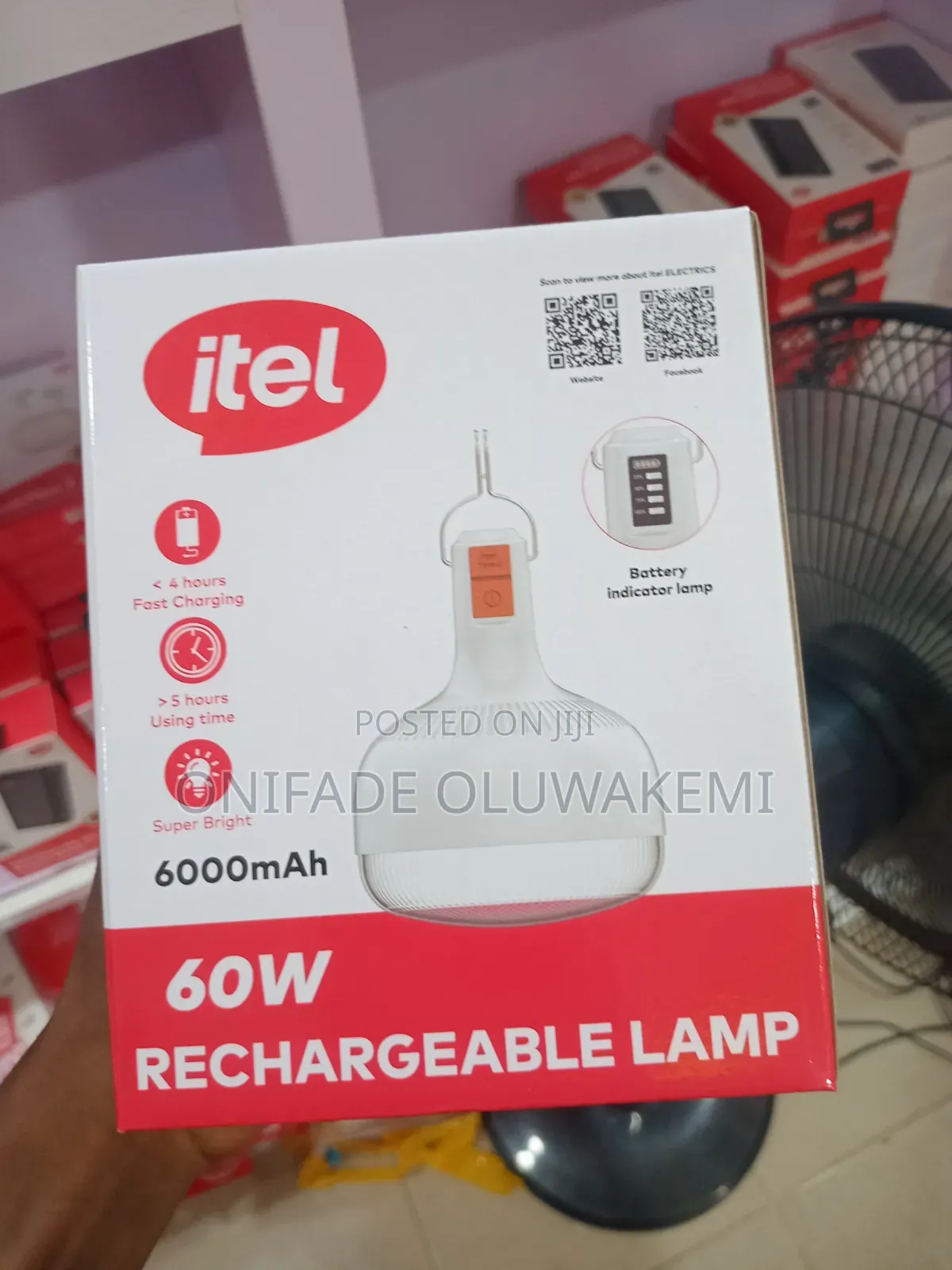 Itel 60W Rechargeable Lamp IEB-A60