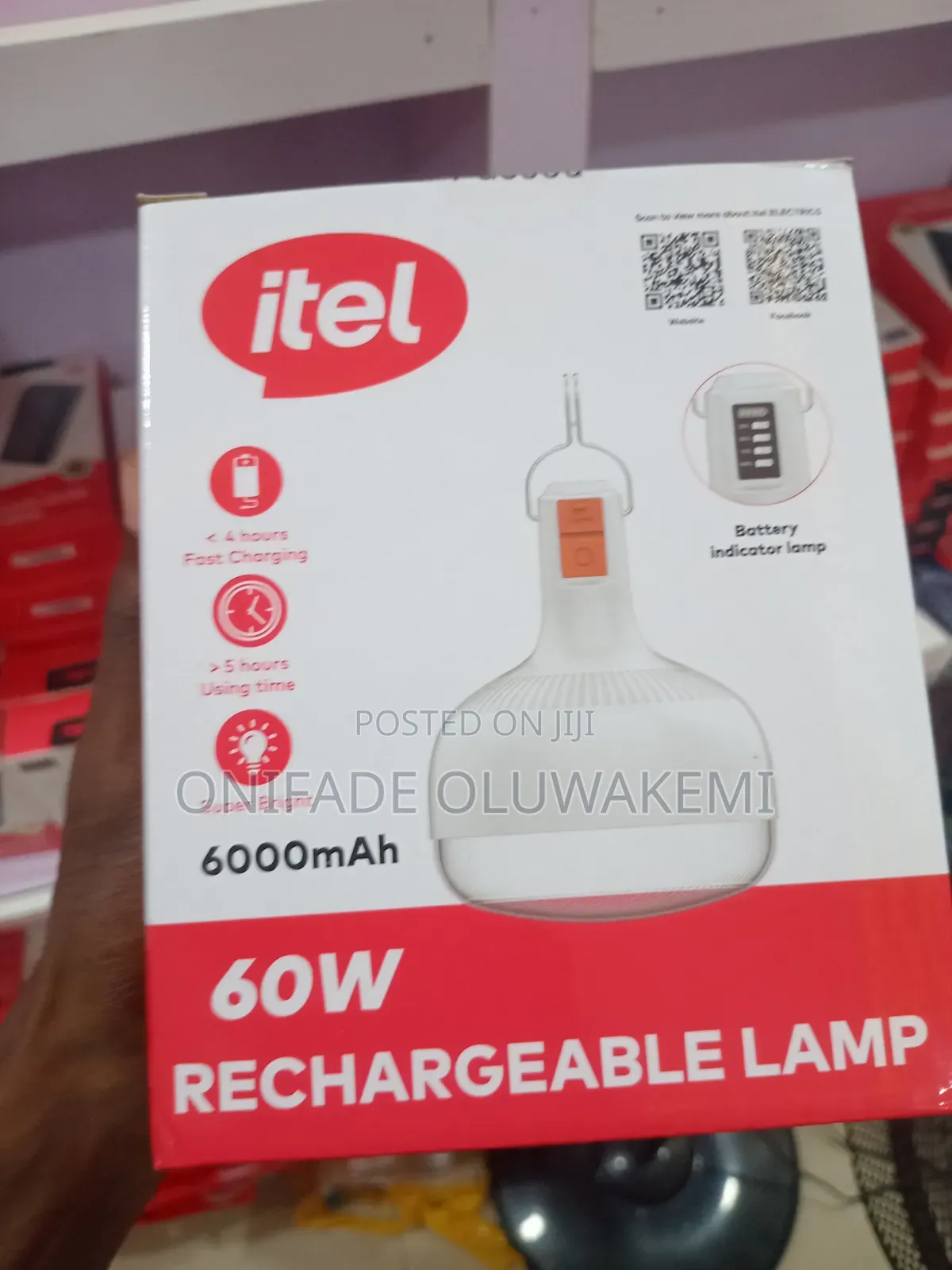 Itel 60W Rechargeable Lamp IEB-A60