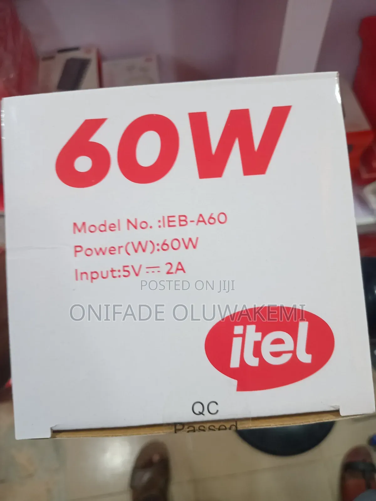 Itel 60W Rechargeable Lamp IEB-A60