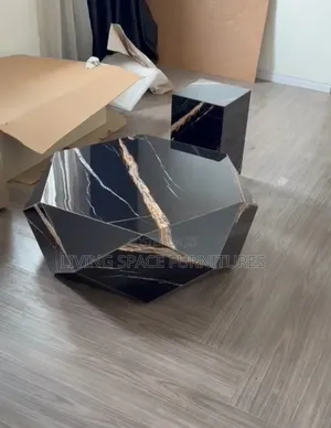 Marble Coffee Table 2in1 Set