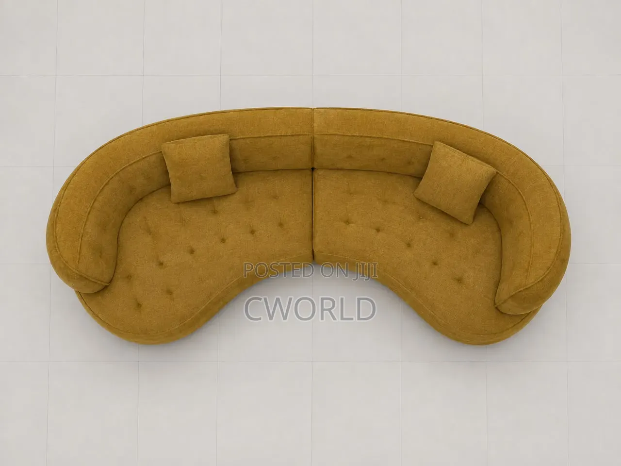 Curved Tufted Modular Sofa - Imported