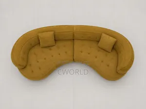 Curved Tufted Modular Sofa - Imported