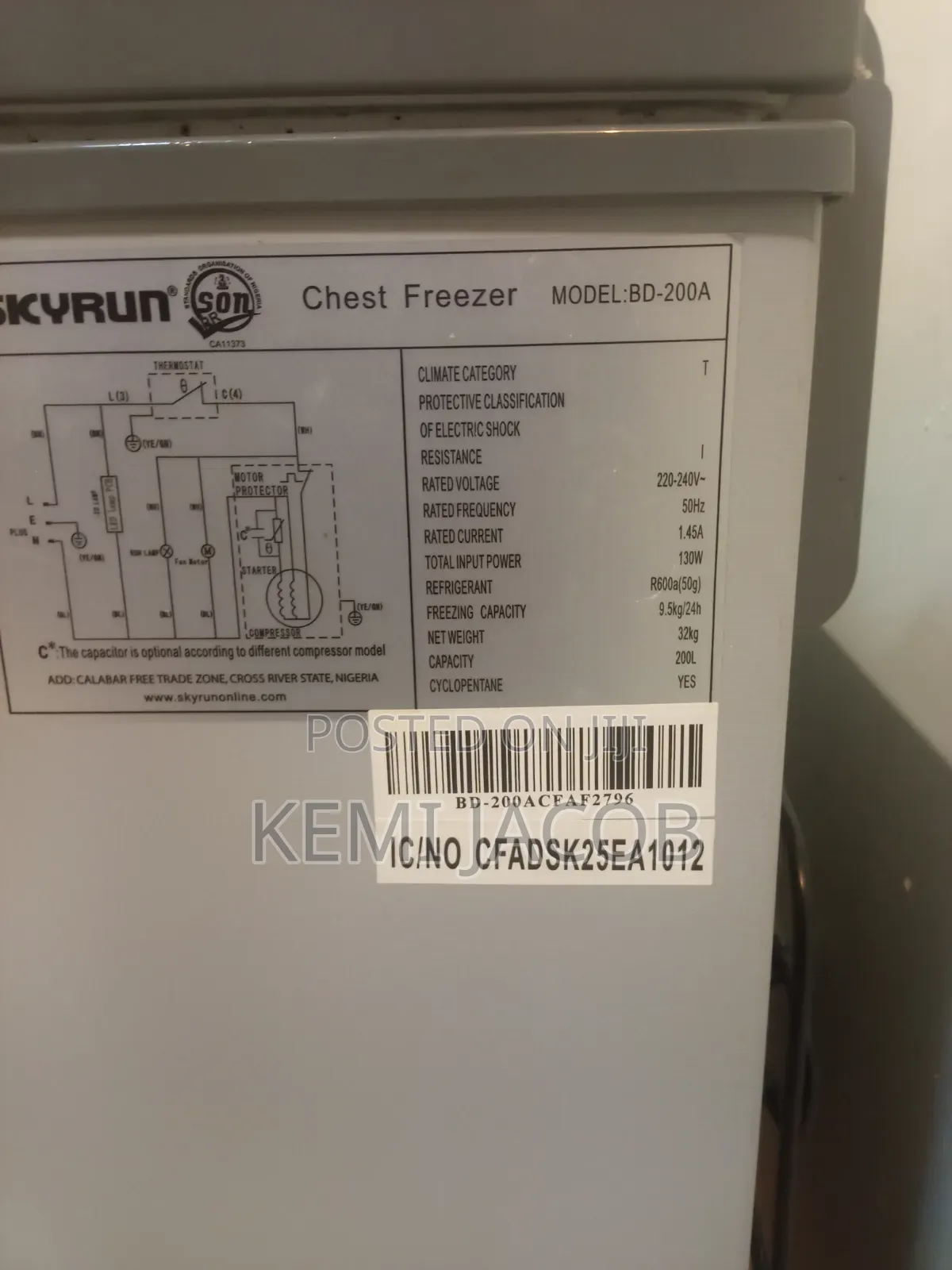 Deep Freezer 200liters