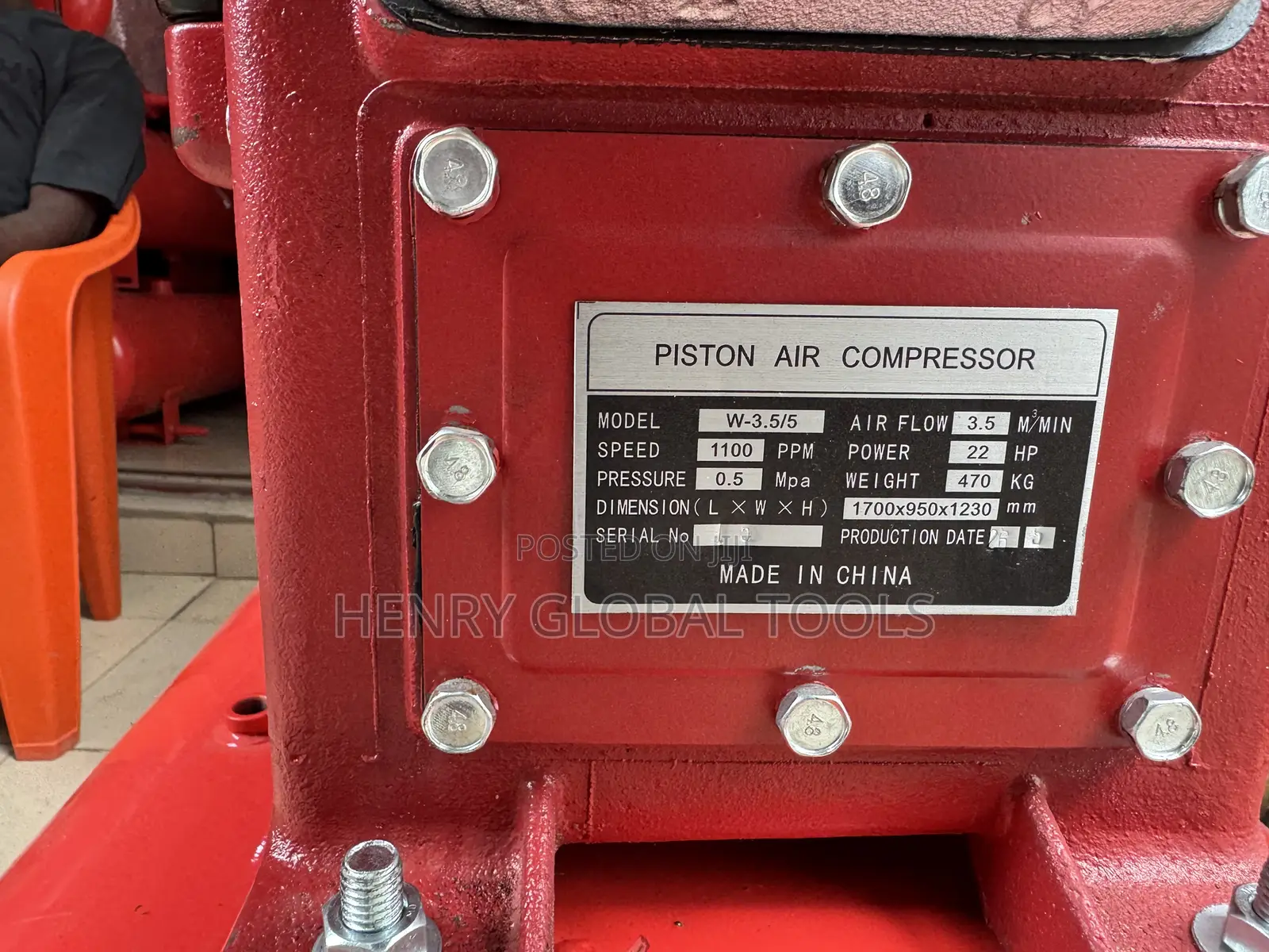300L 3phase Deseil Original Air Compressor Machine
