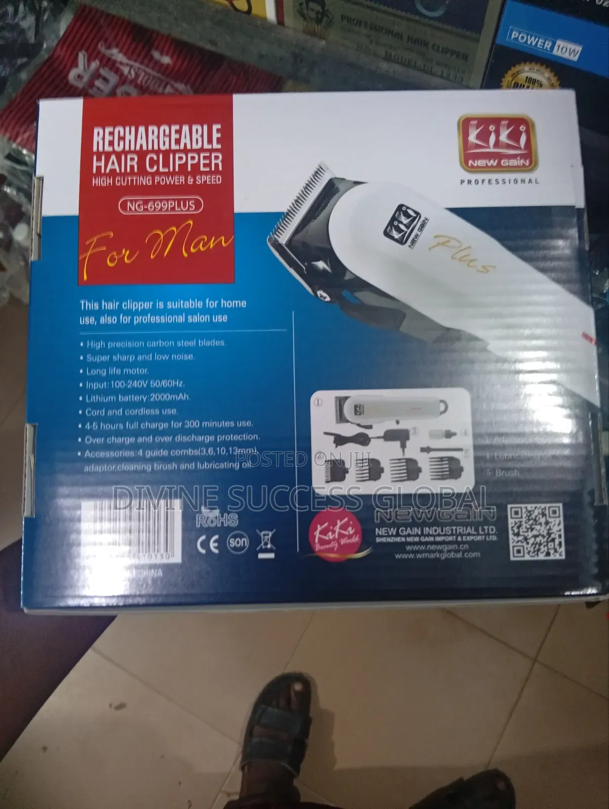 High Capacity Kiki Professional Rechargeable Hair Clippers