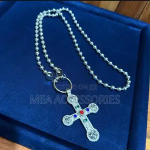 Unisex Silver Stone Necklace
