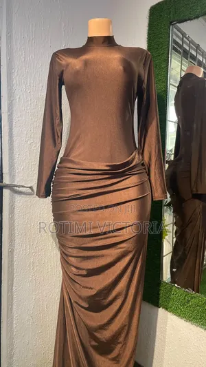 Rich Chocolate Brown Bodycon Dress