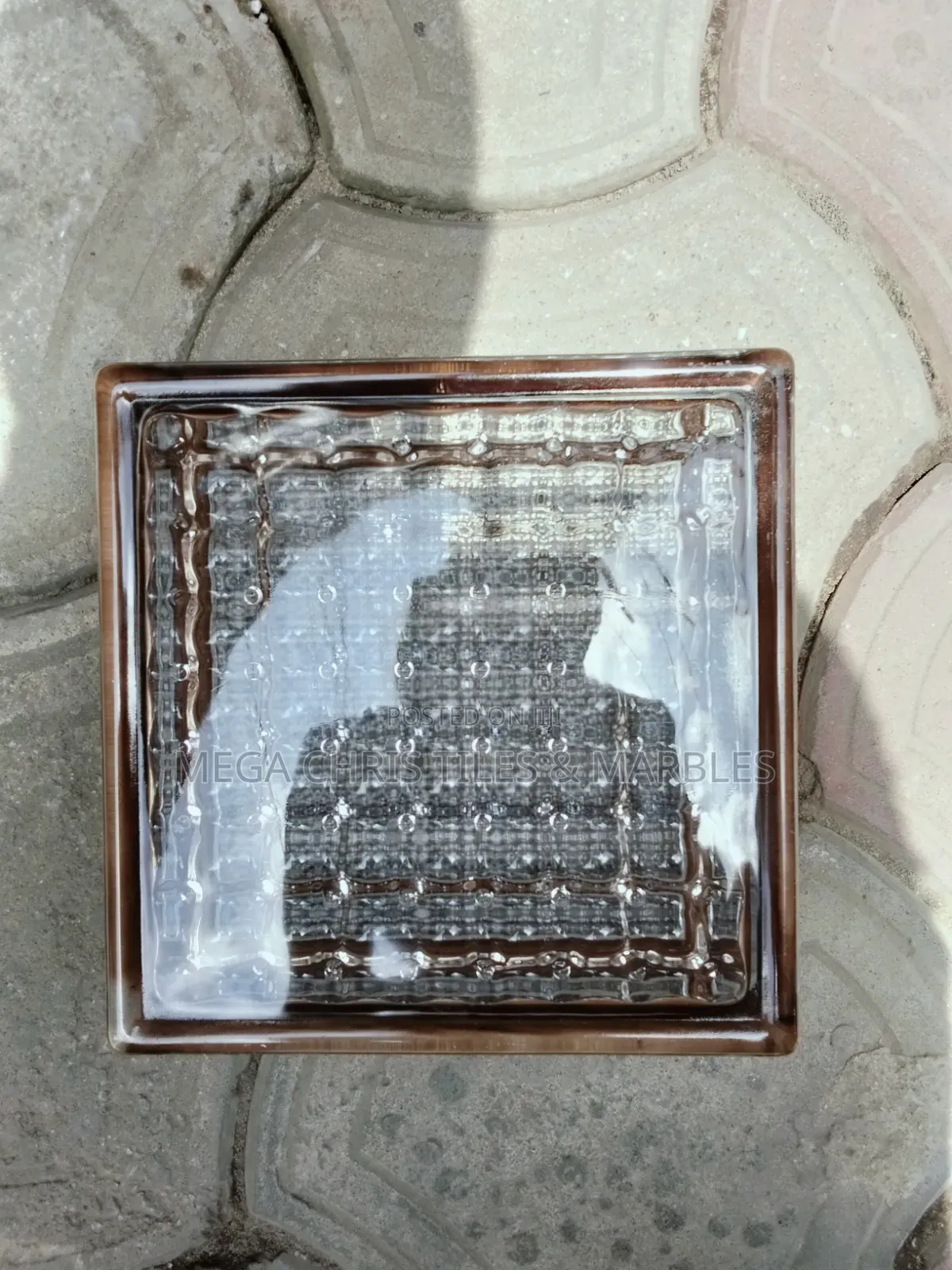 Crystal Brown Glass Block