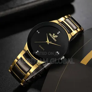 Black Dial Steel Quartz Men Business Watch