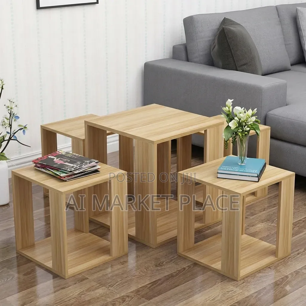 4-Piece Wooden Side Table Set