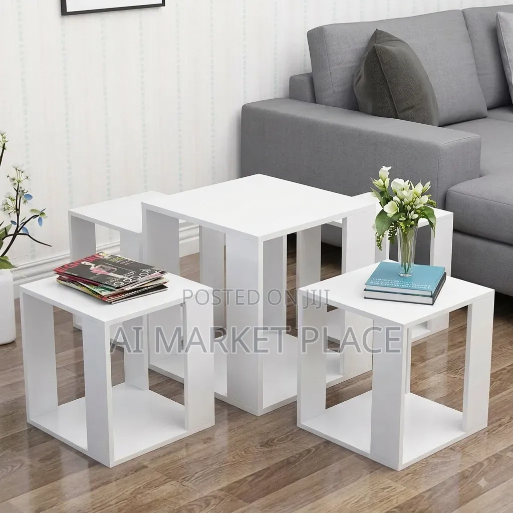4-Piece Wooden Side Table Set