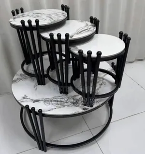 Marble Centre Table and 3 Stools
