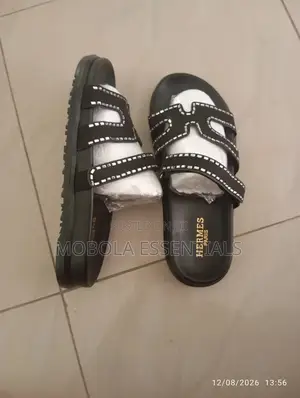 Beautiful Women's Slide With Suede Top